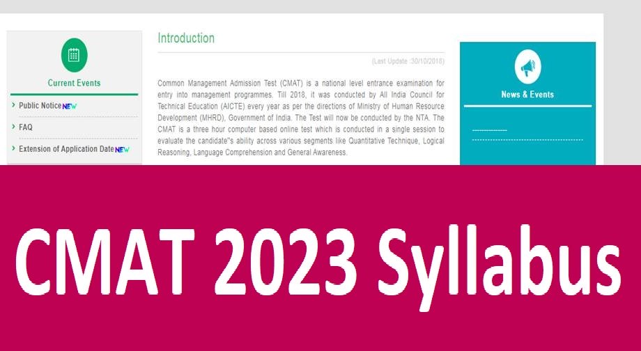 CMAT 2023 Syllabus