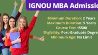 IGNOU MBA Fees & Charges: Course Duration, Tution Fee, Registration Fee